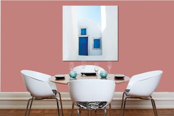Papier peint : blanc et bleu - carré 1:1 - nombreuses tailles et matériaux - motif d'art photo exclusif sous forme d'image sur toile ou d'image en verre acrylique pour la décoration murale 3