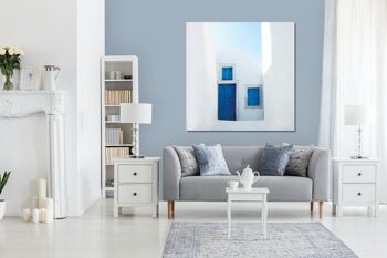 Papier peint : blanc et bleu - carré 1:1 - nombreuses tailles et matériaux - motif d'art photo exclusif sous forme d'image sur toile ou d'image en verre acrylique pour la décoration murale 4