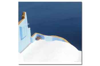 Papier peint : Santorini, du Perle 22 - carré 1:1 - plusieurs tailles et matériaux - motif d'art photo exclusif sous forme d'image sur toile ou d'image en verre acrylique pour la décoration murale 1