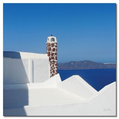 Mural: Santorini, du Perle 8 - square 1:1 - many sizes & materials - exclusive photo art motif as a canvas picture or acrylic glass picture for wall decoration