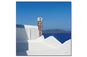 Papier peint : Santorini, du Perle 8 - carré 1:1 - plusieurs tailles et matériaux - motif d'art photo exclusif sous forme d'image sur toile ou d'image en verre acrylique pour la décoration murale 1