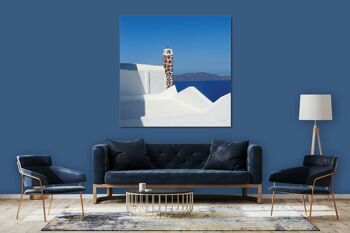 Papier peint : Santorini, du Perle 8 - carré 1:1 - plusieurs tailles et matériaux - motif d'art photo exclusif sous forme d'image sur toile ou d'image en verre acrylique pour la décoration murale 2