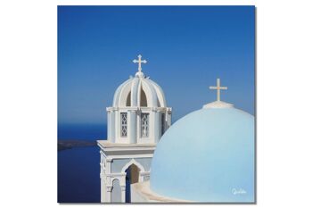 Papier peint : Santorini, du Perle 9 - carré 1:1 - plusieurs tailles et matériaux - motif d'art photo exclusif sous forme d'image sur toile ou d'image en verre acrylique pour la décoration murale 1