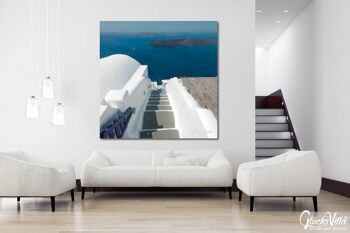 Papier peint : Santorini, du Perle 14 - carré 1:1 - plusieurs tailles et matériaux - motif d'art photo exclusif comme image sur toile ou image en verre acrylique pour la décoration murale 3