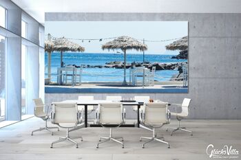 Papier peint : taverne grecque au bord de la mer - format paysage 2:1 - nombreuses tailles et matériaux - motif d'art photographique exclusif sous forme d'image sur toile ou d'image en verre acrylique pour la décoration murale 5