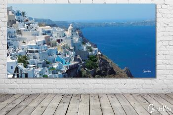 Papier peint : Oia - Ville grecque sur une pente - Format paysage 2:1 - Nombreuses tailles et matériaux - Motif d'art photographique exclusif sous forme d'image sur toile ou d'image en verre acrylique pour la décoration murale 4