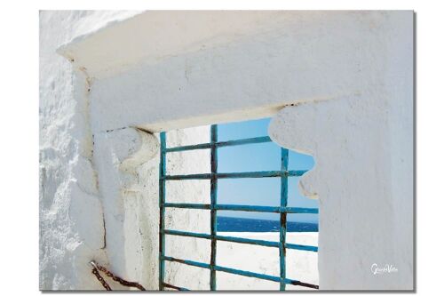 Wandbild: Blick auf das Meer von Mykonos - Querformat 4:3 - viele Größen & Materialien – Exklusives Fotokunst-Motiv als Leinwandbild oder Acrylglasbild zur Wand-Dekoration