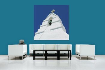 Papier peint : Église de Mykonos - carré 1:1 - nombreuses tailles et matériaux - motif d'art photographique exclusif comme image sur toile ou image en verre acrylique pour la décoration murale 4