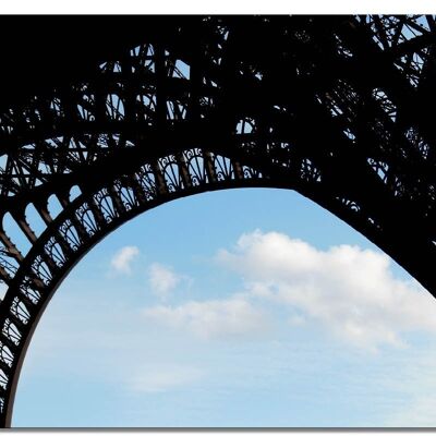 Murale: La tour eiffel 2 - formato orizzontale 4:3 - molte dimensioni e materiali - esclusivo motivo artistico fotografico come immagine su tela o immagine su vetro acrilico per la decorazione murale