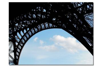 Papier peint : La tour eiffel 2 - format paysage 4:3 - nombreuses tailles et matériaux - motif d'art photographique exclusif sous forme d'image sur toile ou d'image en verre acrylique pour la décoration murale 1