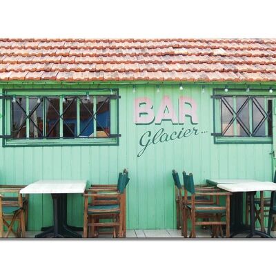 Mural: Bar am Hafen - landscape format 2:1 - many sizes & materials - exclusive photo art motif as a canvas picture or acrylic glass picture for wall decoration
