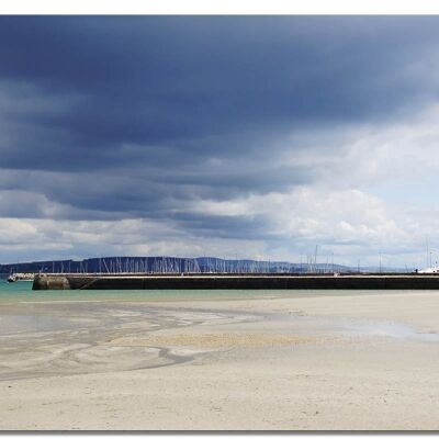 Papier peint : Sur la plage de Morgat - format paysage 4:3 - nombreuses tailles et matériaux - motif d'art photographique exclusif sous forme d'image sur toile ou d'image en verre acrylique pour la décoration murale