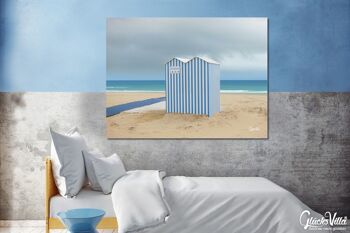 Papier peint : maison de plage en bleu et blanc - format paysage 4:3 - nombreuses tailles et matériaux - motif d'art photographique exclusif comme image sur toile ou image sur verre acrylique pour la décoration murale 7