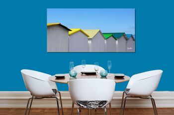 Papier peint : Cabane de plage en Normandie 12 - format paysage 2:1 - nombreuses tailles et matériaux - motif d'art photographique exclusif sous forme d'image sur toile ou d'image en verre acrylique pour la décoration murale 3