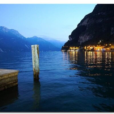 Mural: Lake Garda-Riva - landscape format 4:3 - many sizes & materials - exclusive photo art motif as a canvas picture or acrylic glass picture for wall decoration