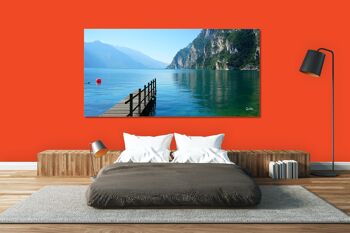 Papier peint : Gardasee Morgenstille - format paysage 2:1 - nombreuses tailles et matériaux - motif d'art photographique exclusif sous forme d'image sur toile ou d'image en verre acrylique pour la décoration murale 3