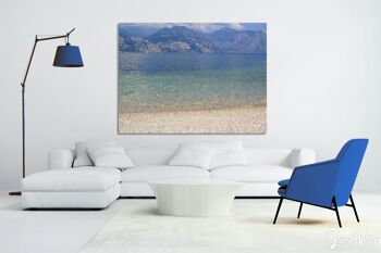 Papier peint : Idylle de la plage du lac de Garde - format paysage 4:3 - nombreuses tailles et matériaux - motif d'art photo exclusif comme image sur toile ou image sur verre acrylique pour la décoration murale 3