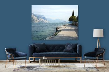 Papier peint : Promenade du lac de Garde 2 - format paysage 4:3 - nombreuses tailles et matériaux - motif d'art photographique exclusif sous forme d'image sur toile ou d'image en verre acrylique pour la décoration murale 2