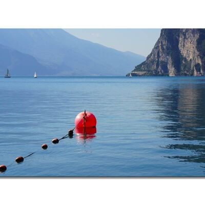 Murale: nostalgia del Lago di Garda - formato orizzontale 2:1 - molte dimensioni e materiali - esclusivo motivo artistico fotografico come immagine su tela o immagine su vetro acrilico per la decorazione murale