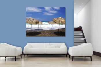 Papier peint : Crète Spilies Beach dans une tempête - format paysage 4:3 - plusieurs tailles et matériaux - motif d'art photo exclusif comme image sur toile ou image en verre acrylique pour la décoration murale 4