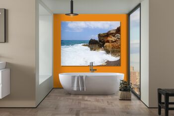 Papier peint : Crete Spilies Beach in a storm 2 - format paysage 4:3 - nombreuses tailles et matériaux - motif d'art photo exclusif comme image sur toile ou image en verre acrylique pour la décoration murale 3