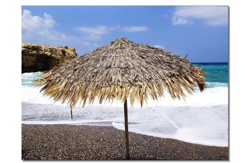 Wandbild: Kreta Spilies Beach - Querformat 4:3 - viele Größen & Materialien – Exklusives Fotokunst-Motiv als Leinwandbild oder Acrylglasbild zur Wand-Dekoration