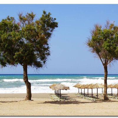 Mural: Crete Lappai Beach - landscape format 4:3 - many sizes & materials - exclusive photo art motif as a canvas picture or acrylic glass picture for wall decoration