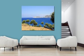 Papier peint : oliveraie de Crète sur Agia Pelagia - format paysage 4:3 - plusieurs tailles et matériaux - motif d'art photographique exclusif comme image sur toile ou image en verre acrylique pour la décoration murale 4
