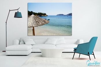 Papier peint : plage de Crète d'Agia Pelagia - format paysage 4:3 - nombreuses tailles et matériaux - motif d'art photo exclusif comme image sur toile ou image en verre acrylique pour la décoration murale 4