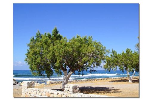 Wandbild: Kreta Promenade am Meer - Querformat 4:3 - viele Größen & Materialien – Exklusives Fotokunst-Motiv als Leinwandbild oder Acrylglasbild zur Wand-Dekoration