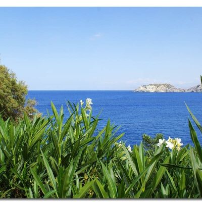Papier peint : baie de Crète d'Agia Pelagia - format paysage 4:3 - nombreuses tailles et matériaux - motif d'art photo exclusif comme image sur toile ou image en verre acrylique pour la décoration murale