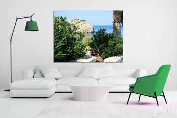 Papier peint : Lonely bay on Naxos - plusieurs tailles - format paysage 4:3 - plusieurs tailles et matériaux - motif d'art photo exclusif sous forme de toile ou d'image en verre acrylique pour la décoration murale 4