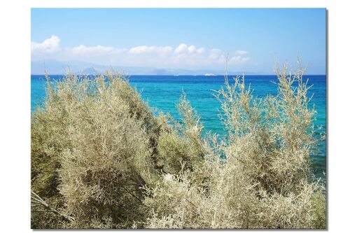 Wandbild: Strand-Idylle auf Naxos 1 - viele Größen - Querformat 4:3 - viele Größen & Materialien – Exklusives Fotokunst-Motiv als Leinwandbild oder Acrylglasbild zur Wand-Dekoration