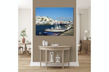 Papier peint : horizon du port de Naxos - plusieurs tailles - format paysage 4:3 - plusieurs tailles et matériaux - motif d'art photo exclusif comme image sur toile ou image en verre acrylique pour la décoration murale 4