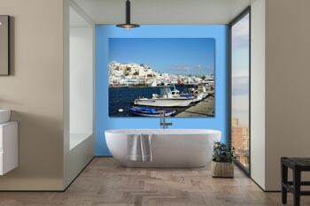 Papier peint : horizon du port de Naxos - plusieurs tailles - format paysage 4:3 - plusieurs tailles et matériaux - motif d'art photo exclusif comme image sur toile ou image en verre acrylique pour la décoration murale 5