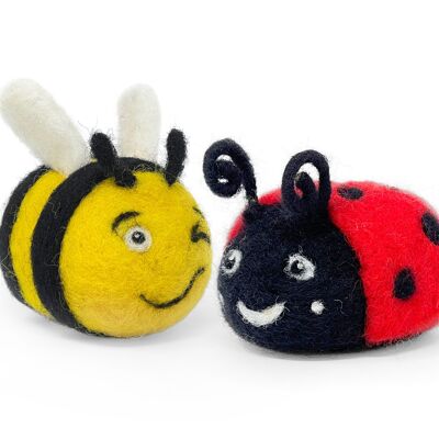 Beastie Buddies Kit de feutrage à l'aiguille pour abeille et coccinelle