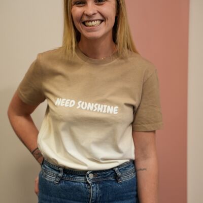 T-shirt "Need sunshine" taupe