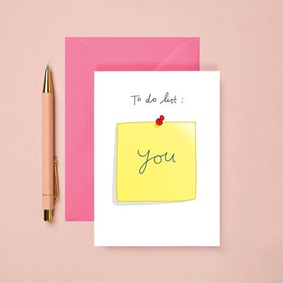To Do List Greeting Card | Funny Anniversary Card | Love