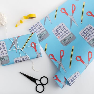 Boobies Calculator Gift Wrap | Wrapping Paper Sheets | Craft