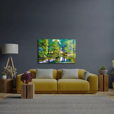 Autumn Forest Trees Park Glass Wall Art