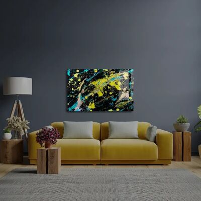 Espressionismo astratto Arte da parete in vetro Pollock contemporaneo colorato