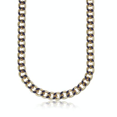REBECCA CURB CHAIN ENAMELLED NECKLACE 2779