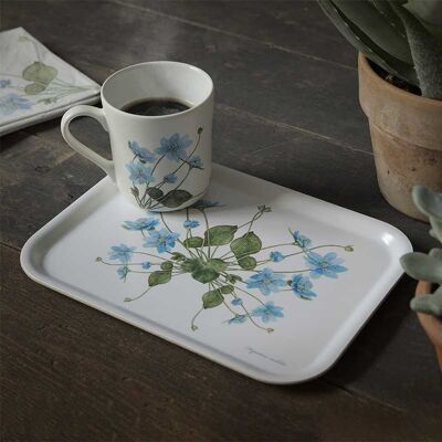 Serving tray 20x27 cm - Blue anemone