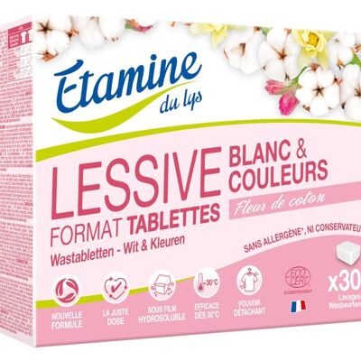 LESSIVE TABLETTES FLEUR DE COTON X 30