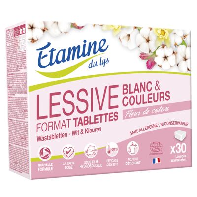 LESSIVE TABLETTES FLEUR DE COTON X 30