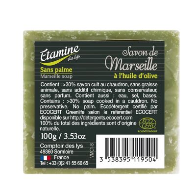 SAVON DE MARSEILLE A L'HUILE D'OLIVE 100G