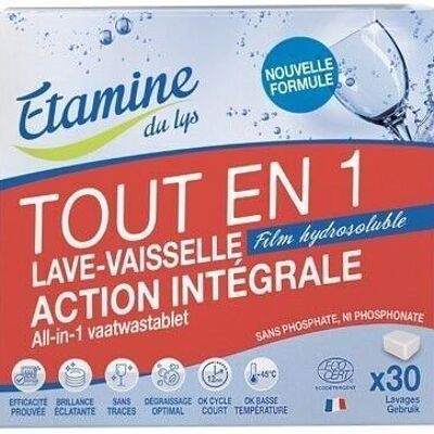 DISHWASHER TABLETS ALL IN 1 INTEGRAL ACTION X 30