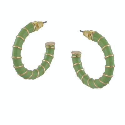 REBECCA ROPE ENAMELLED LARGE HOOP EARRINGS 2793