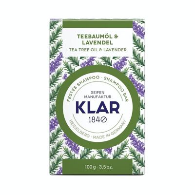 Solid shampoo tea tree oil & lavender 100g (against dandruff), sales unit 9 pieces