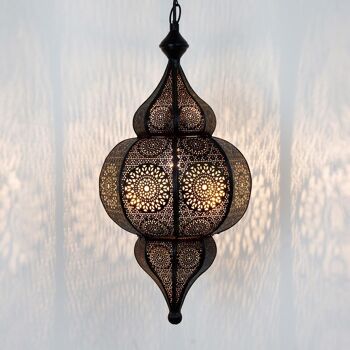 Lampe orientale Moulouk B-stock suspension noire de style marocain 3